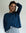 Cropped long sleeve t-shirt in French Navy