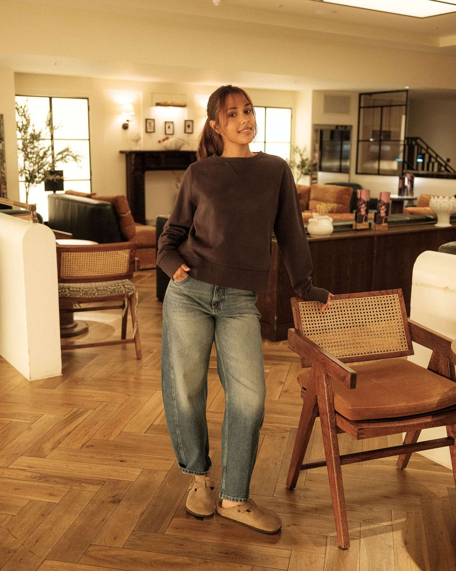 Verity Organic Cotton Slate Sweatshirt