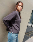 Verity Organic Cotton Slate Sweatshirt