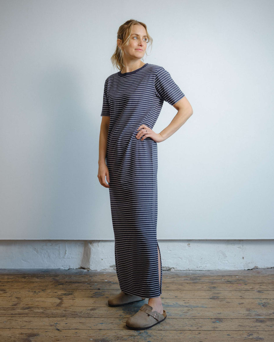 Elle Navy Stripe everyday dress