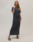 Elle Navy Stripe T-Shirt Dress