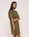 Emma Organic Cotton T_shirt Dress Olive