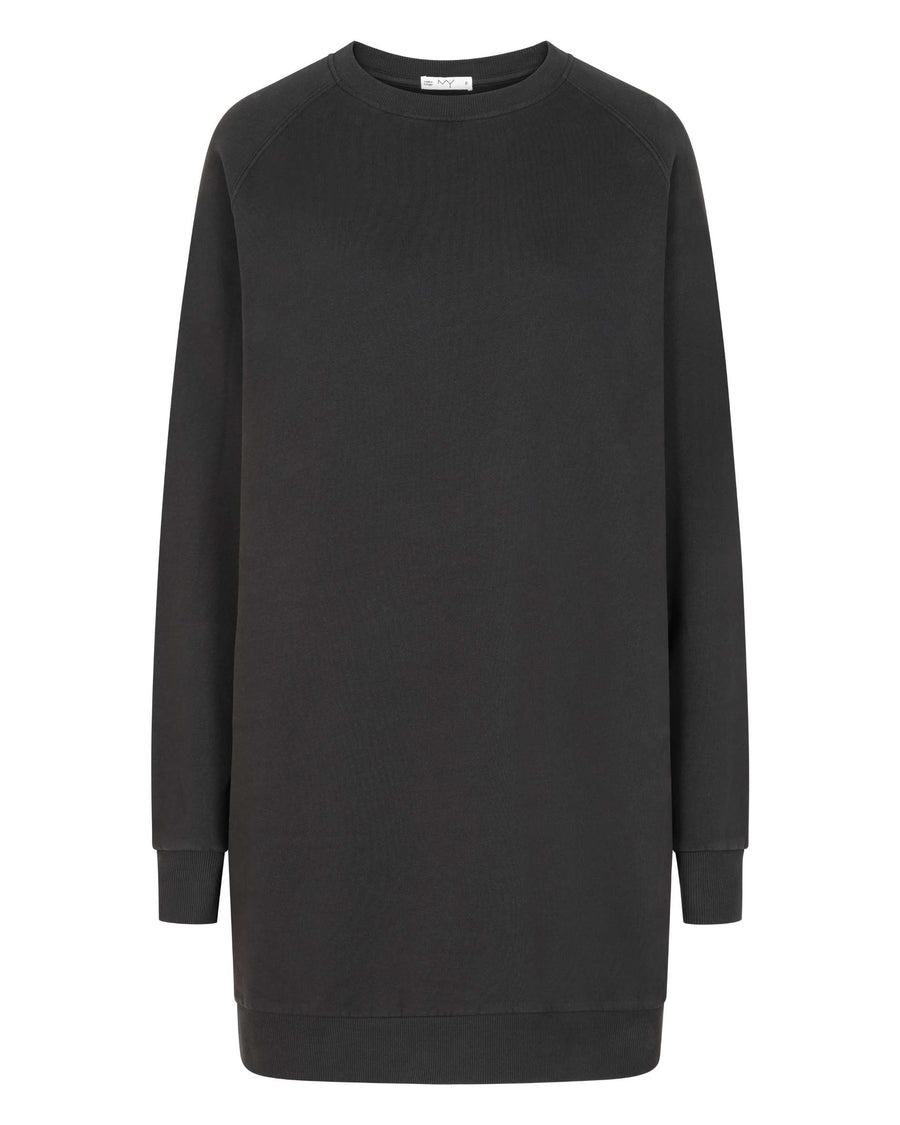 Fiona Organic Cotton Slate Sweatshirt Dress