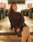 Fiona Organic Cotton Slate Sweatshirt Dress