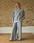 Grey marl joggers and sweatshirt coord