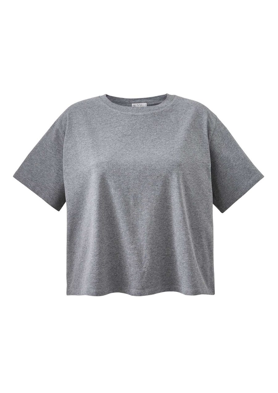Hannah Charcoal grey cropped women's t-shirt