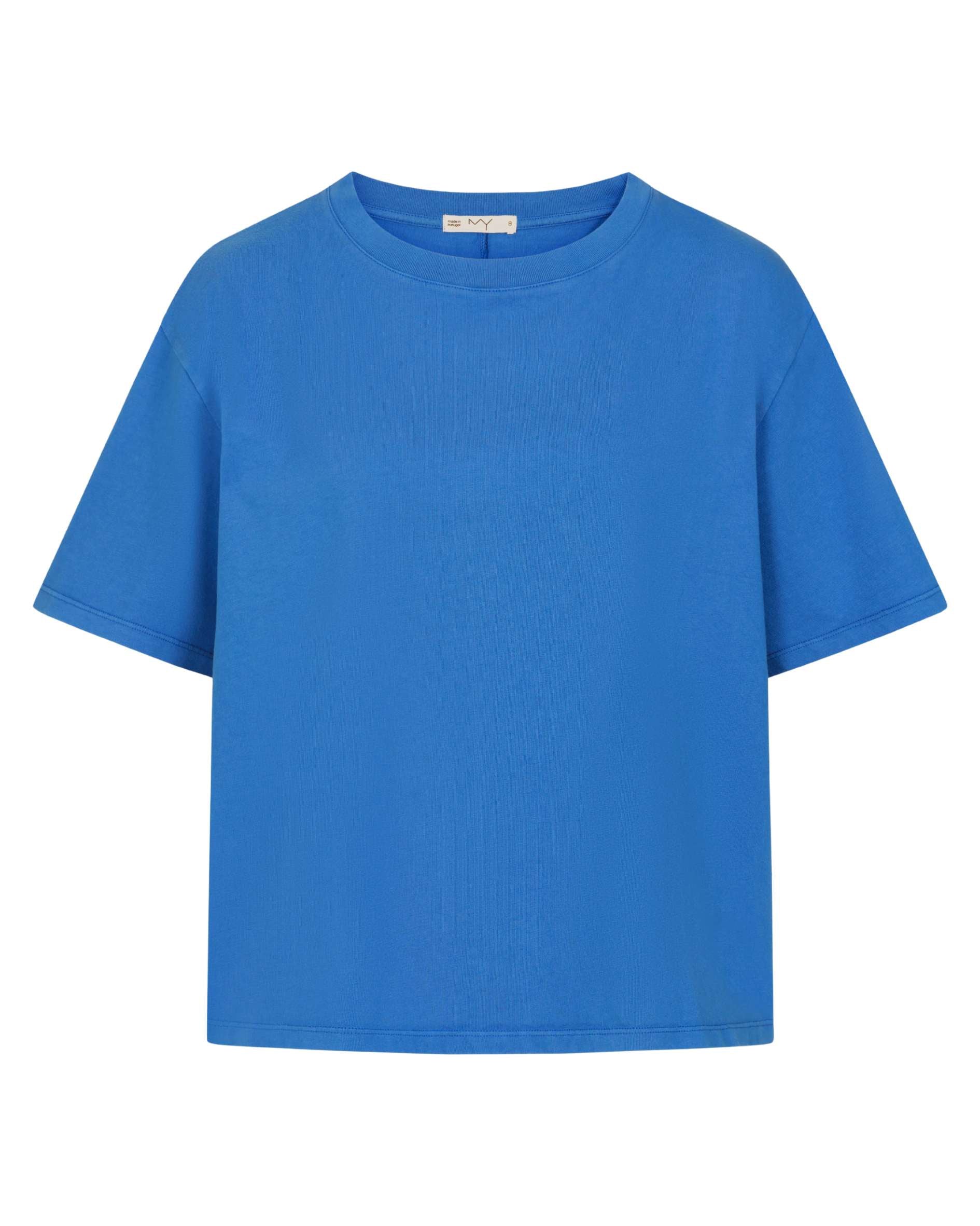 Blue t-shirt on a white background