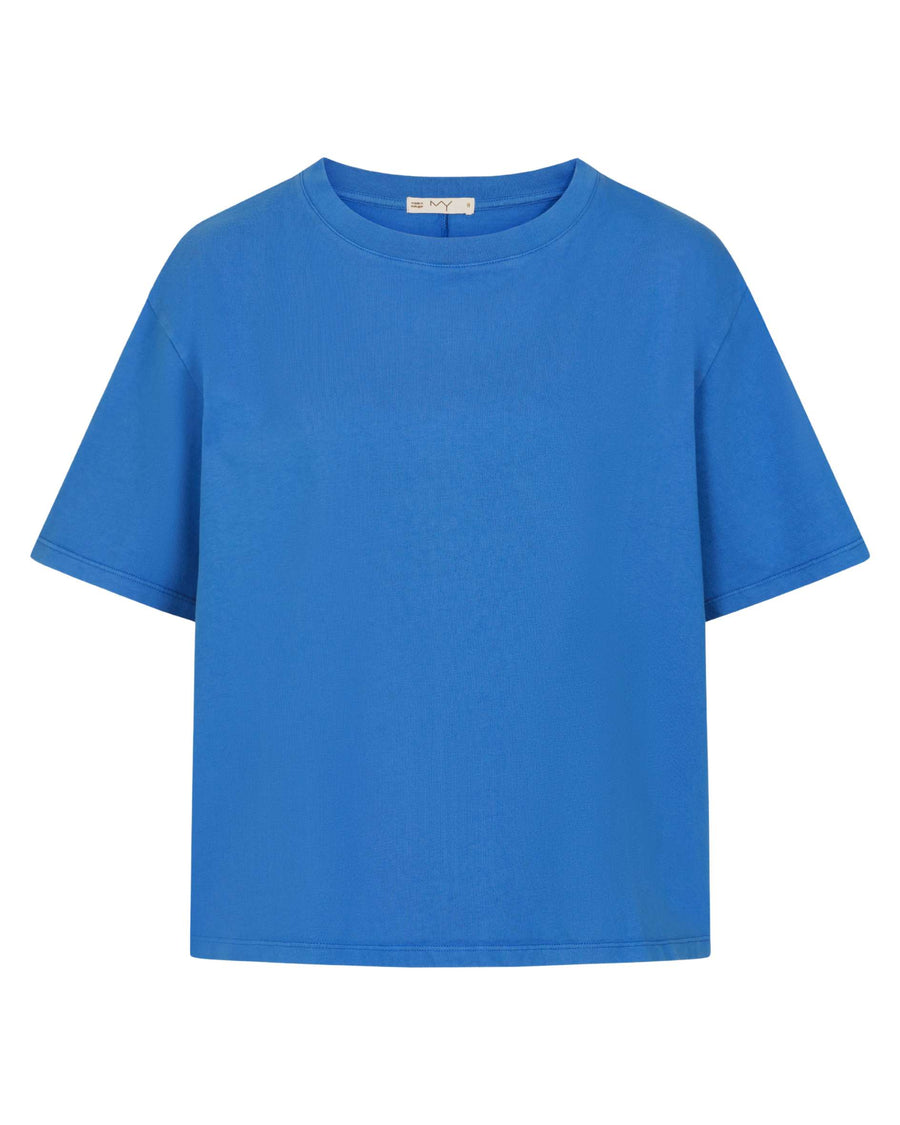 Blue t-shirt on a white background