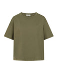Hannah Midweight Organic Cotton Dark Olive T-Shirt