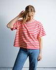 pink stripe t shirt