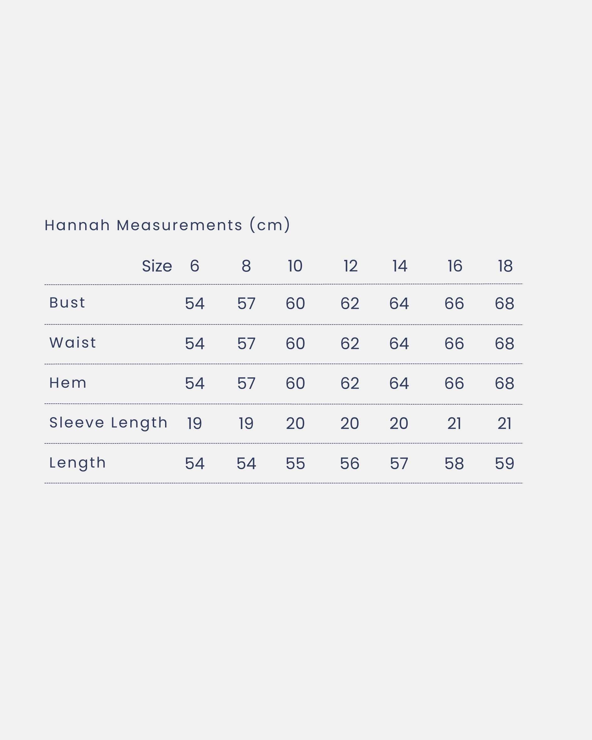 Hannah Midweight Organic Cotton T-Shirt measurements
