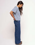 Hannah airforce stripe blue cotton tshirt