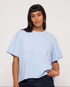 Hannah cropped organic cotton sky t-shirt
