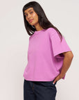 Hannah relaxed organic cotton violet top