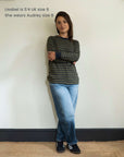 Lisabel_wears_Audrey_Olive_Navy_Breton