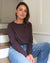 Long sleeve plum t-shirt
