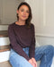 Long sleeve plum t-shirt