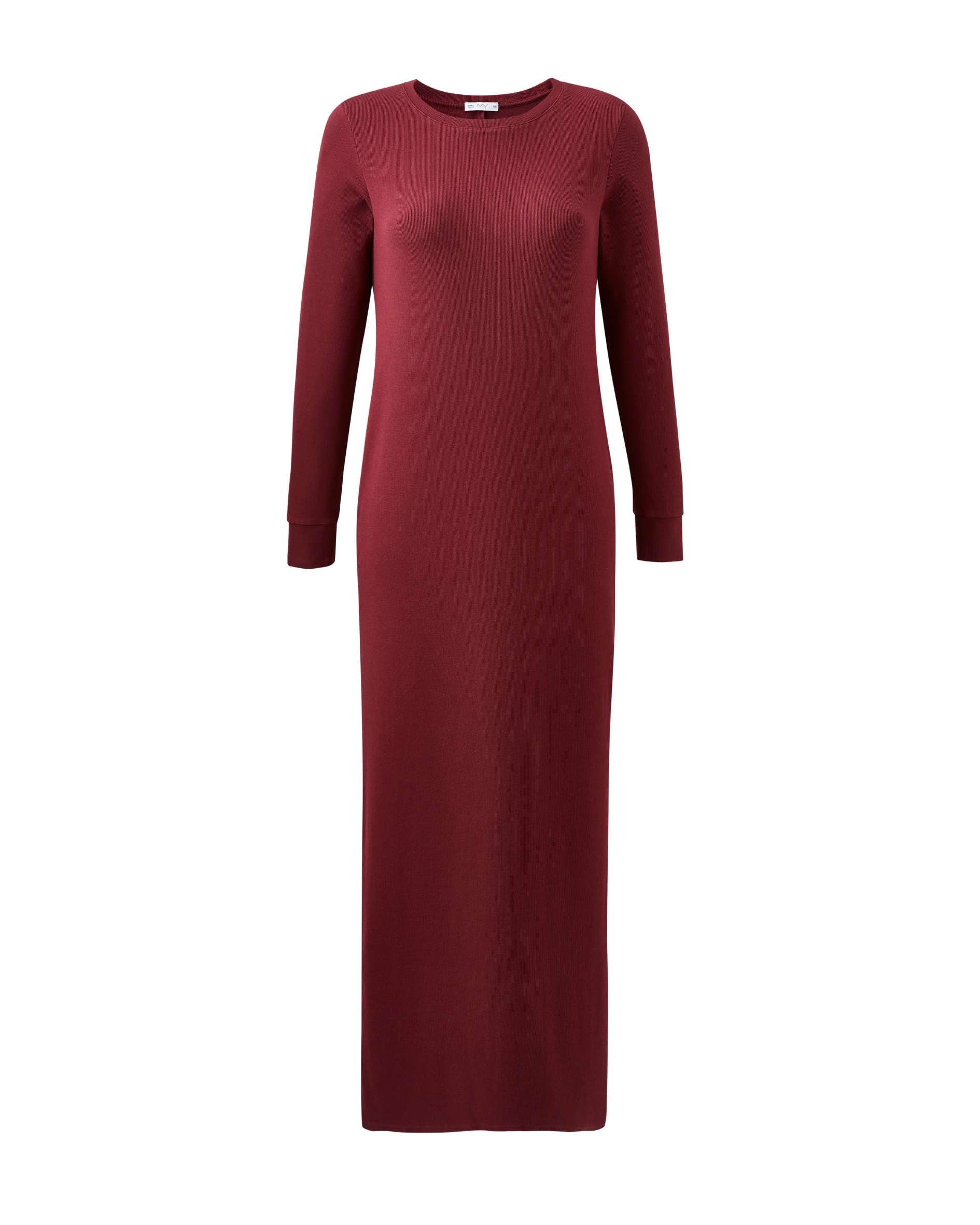Luxe_Organic_Cotton_Burgundy_Rib_Dress_-_Lydia