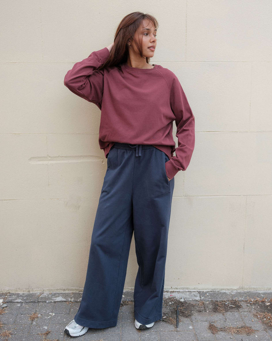 Kate Organic Cotton Vintage Navy Joggers