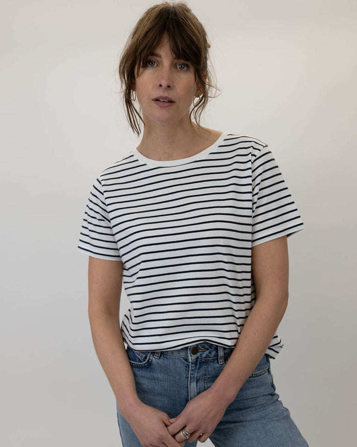 breton stripe short sleeved t shirt