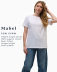 Mabel Low Crew Organic Cotton Rose T-Shirt
