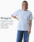 Maggie - Classic crew t shirt in organic cotton