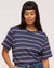 Maggie Relaxed fit Navy Blue Light Pink Stripe t-shirt