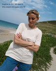 Maggie_boyfriend_fit_almond_colour_t-shirt_size_10