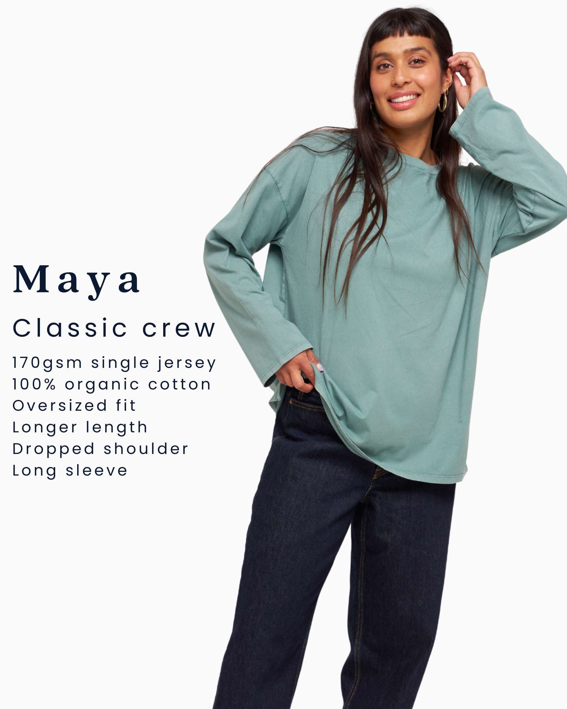 organic cotton tee with dropped shoulder
