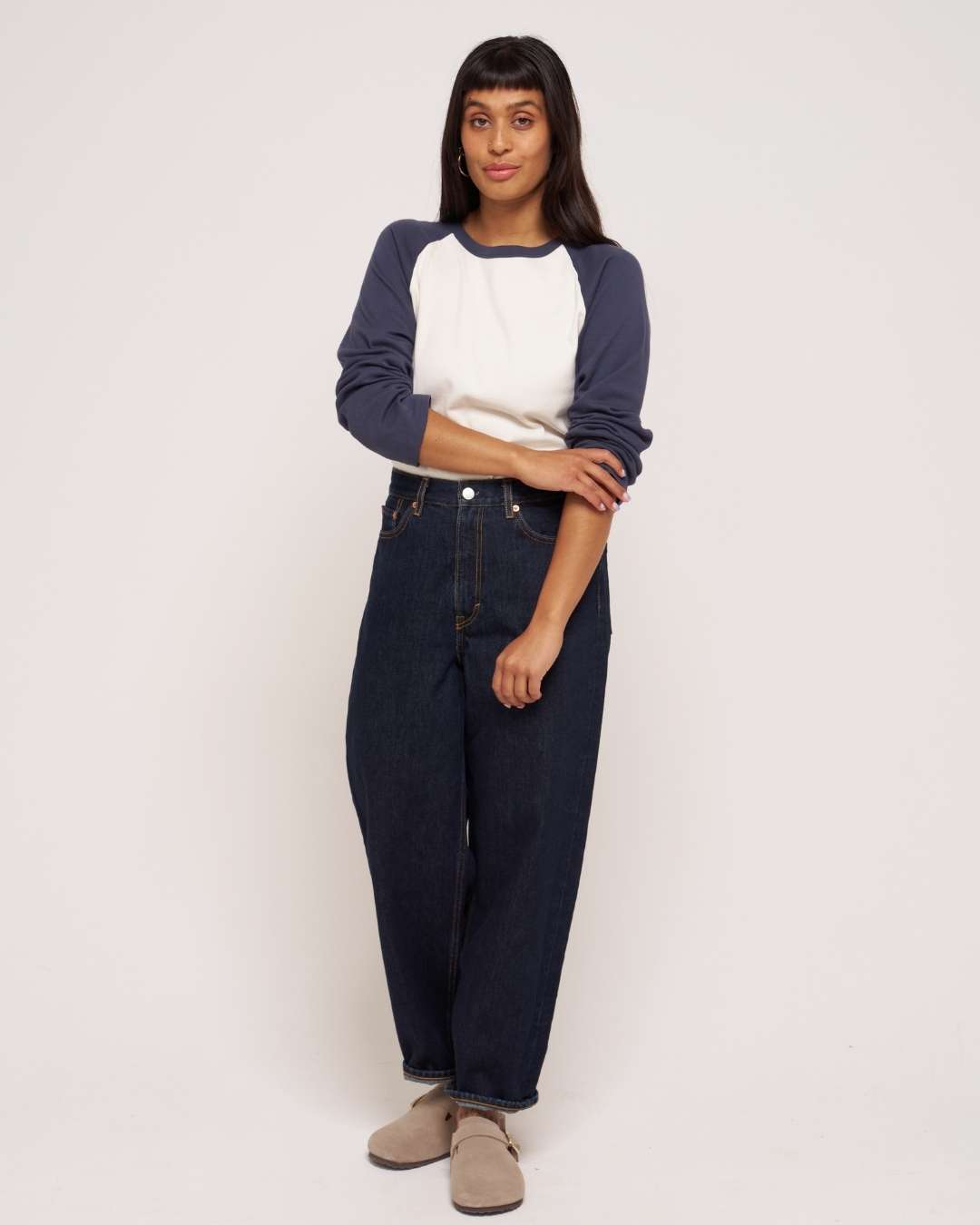 Nicola_Raglan_long_tshirt_navy ecru crew