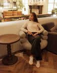Audrey Organic Cotton Oatmeal Marl T-Shirt