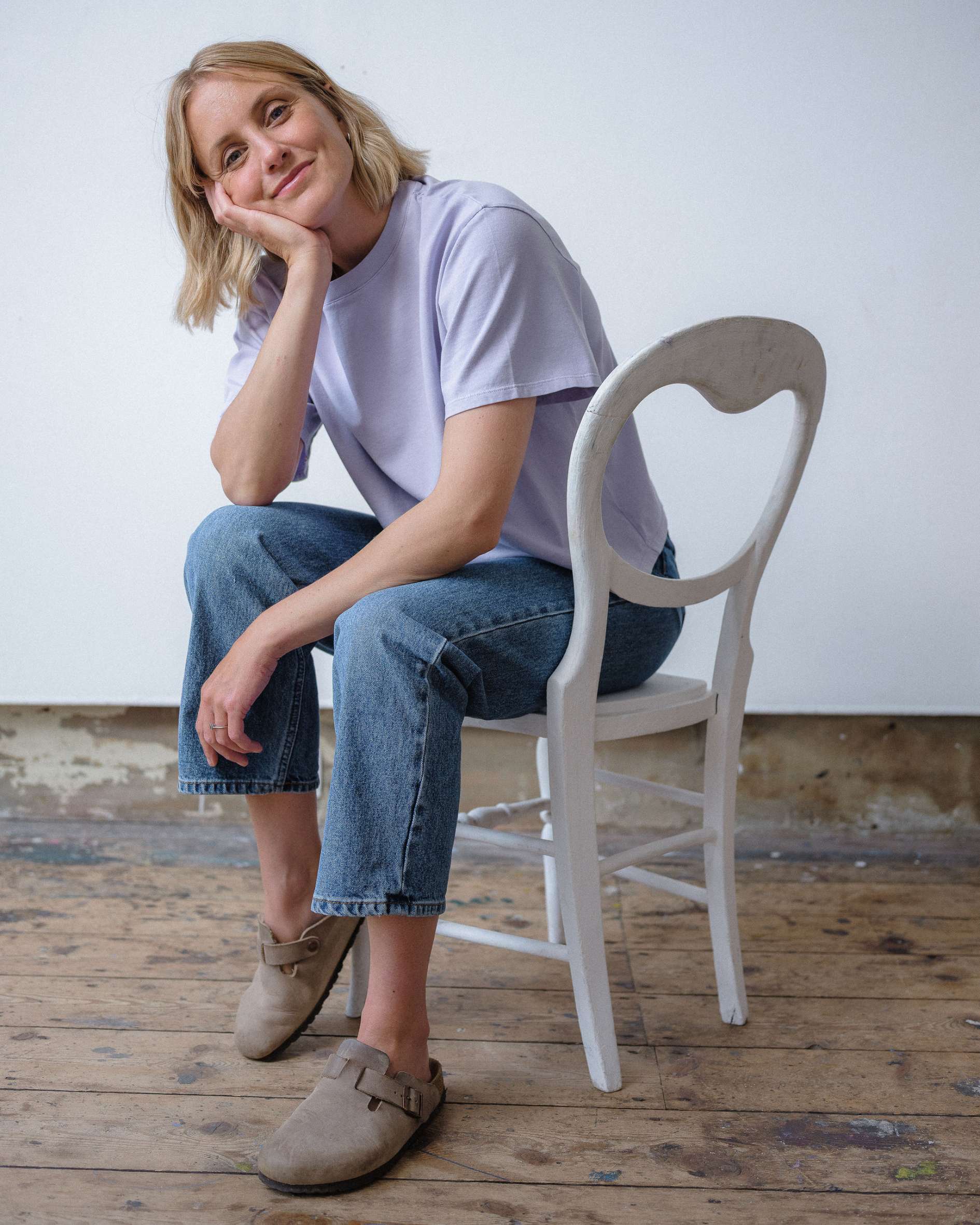 Organic cotton Lilac Hannah t-shirt - Sophie Hellyer