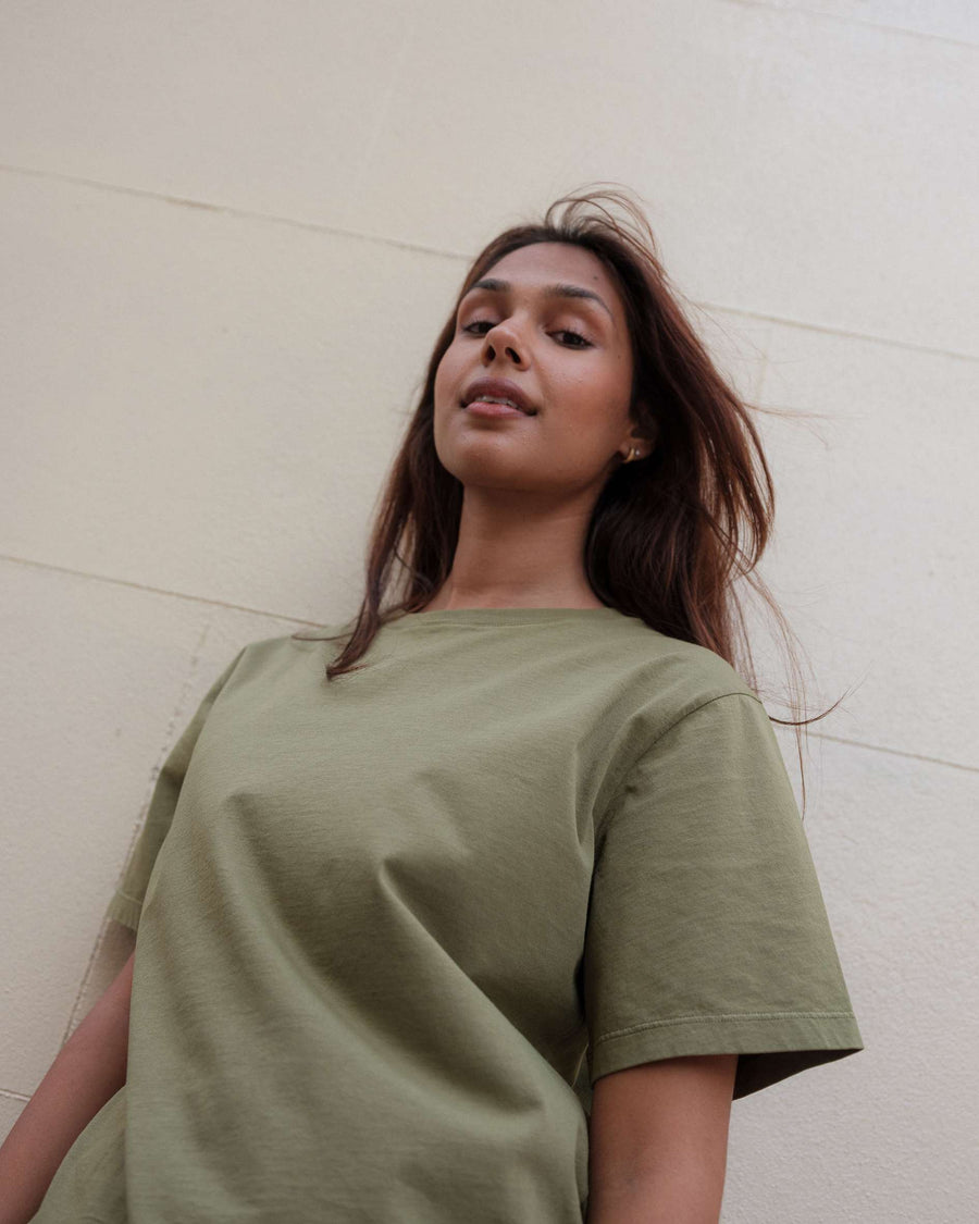 Organic cotton light olive t-shirt