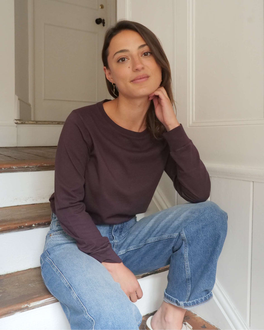 Organic cotton plum t-shirt