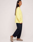 Oversized organic cottton yellow womens jumper