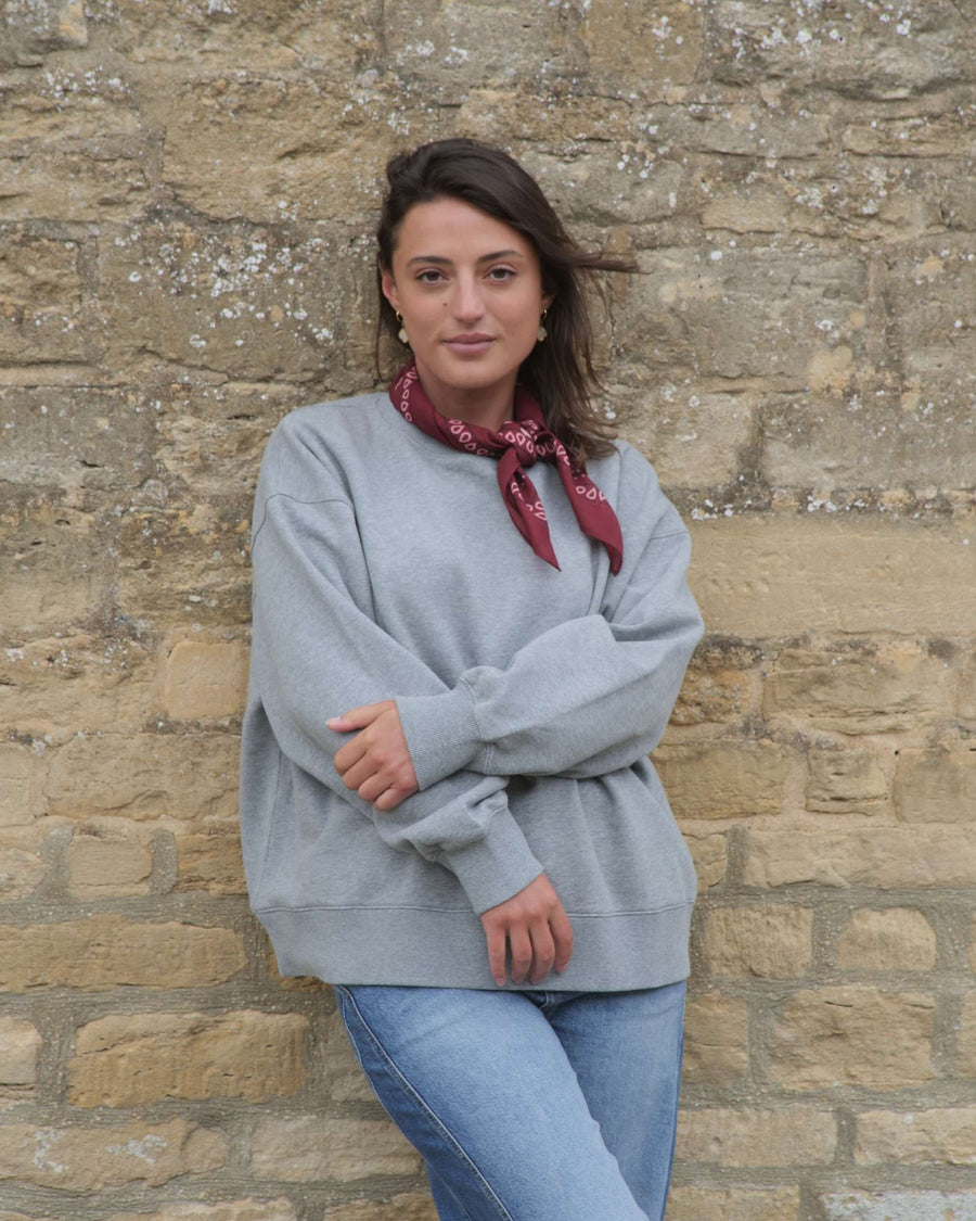 Connie Authentic Organic Cotton Grey Marl Sweatshirt