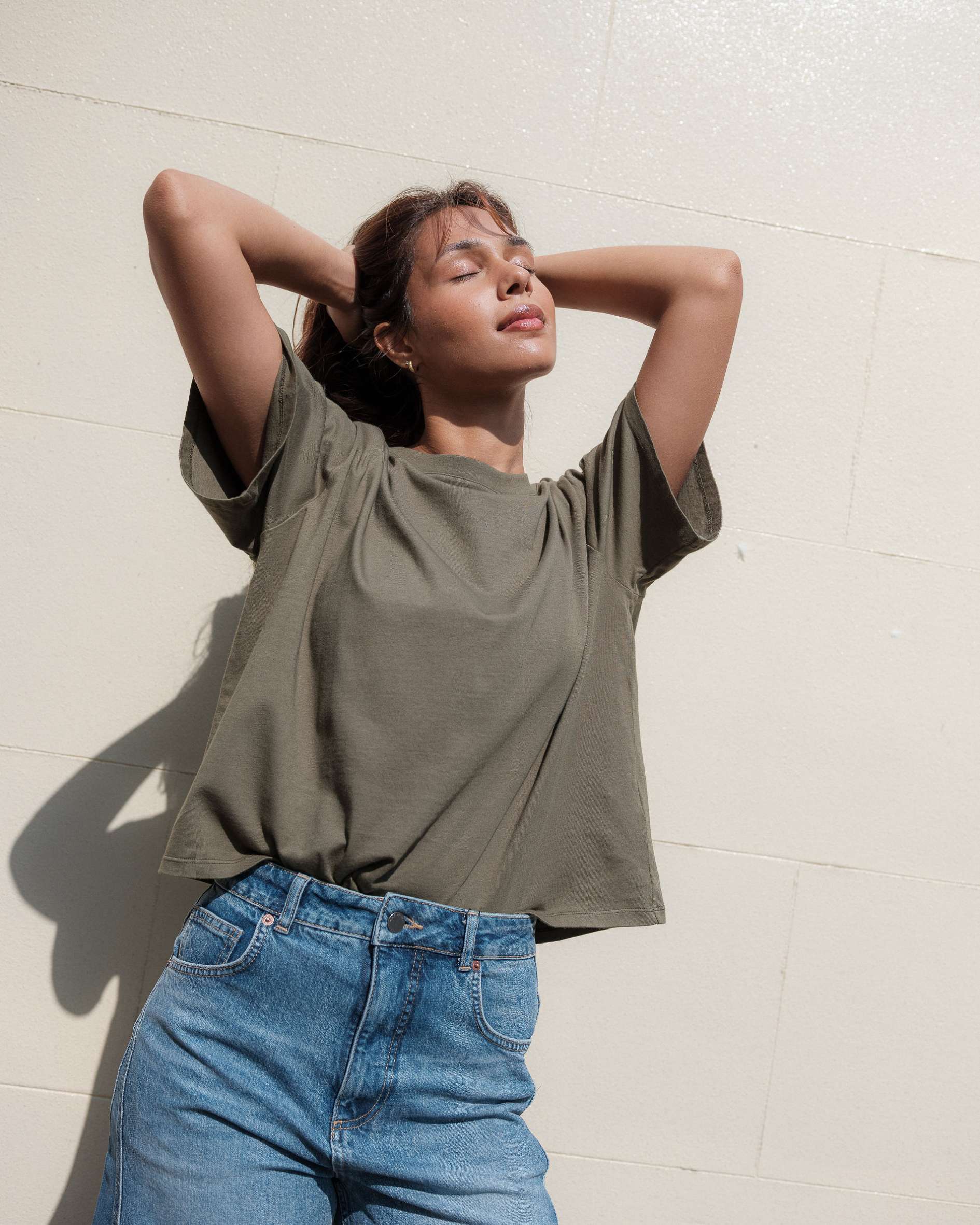 Quality cropped t-shirt that tucks into jeans