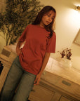 Relaxed t-shirt in terra organic cotton