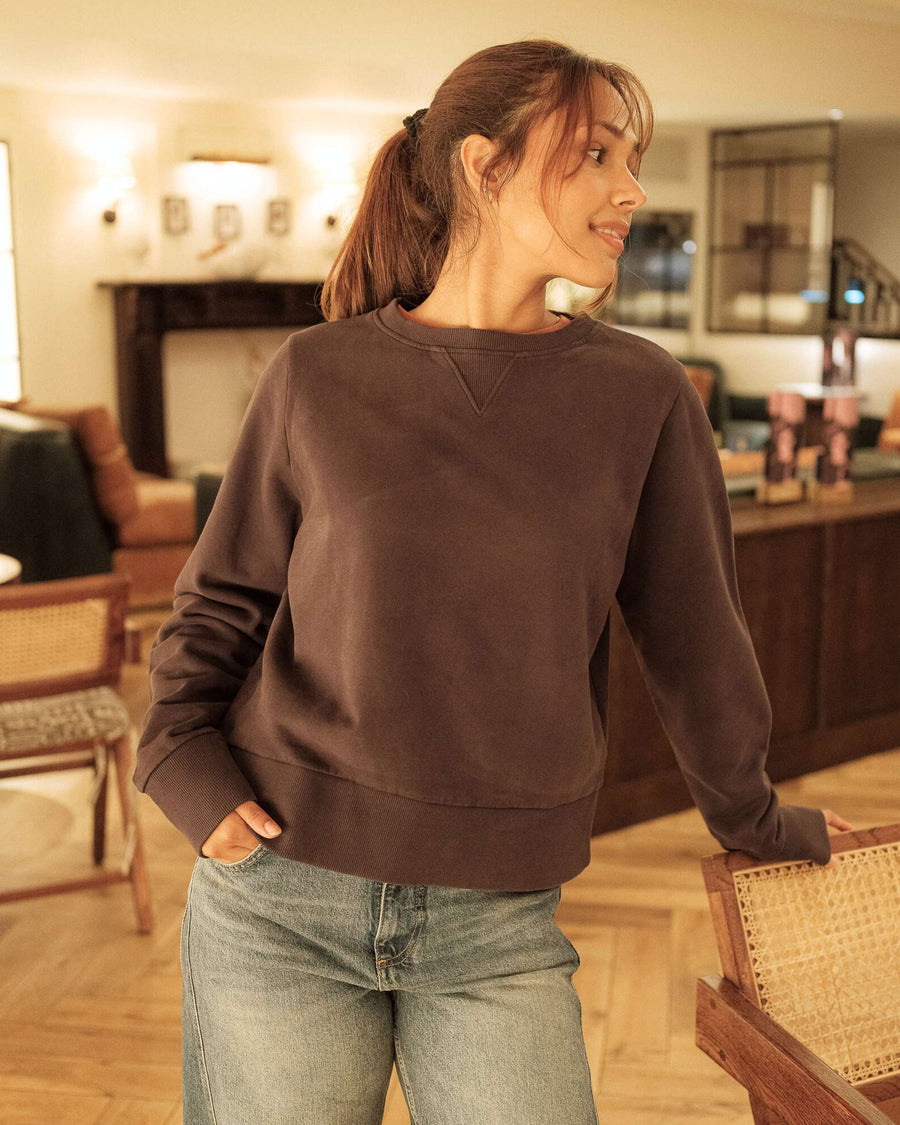Verity Organic Cotton Slate Sweatshirt