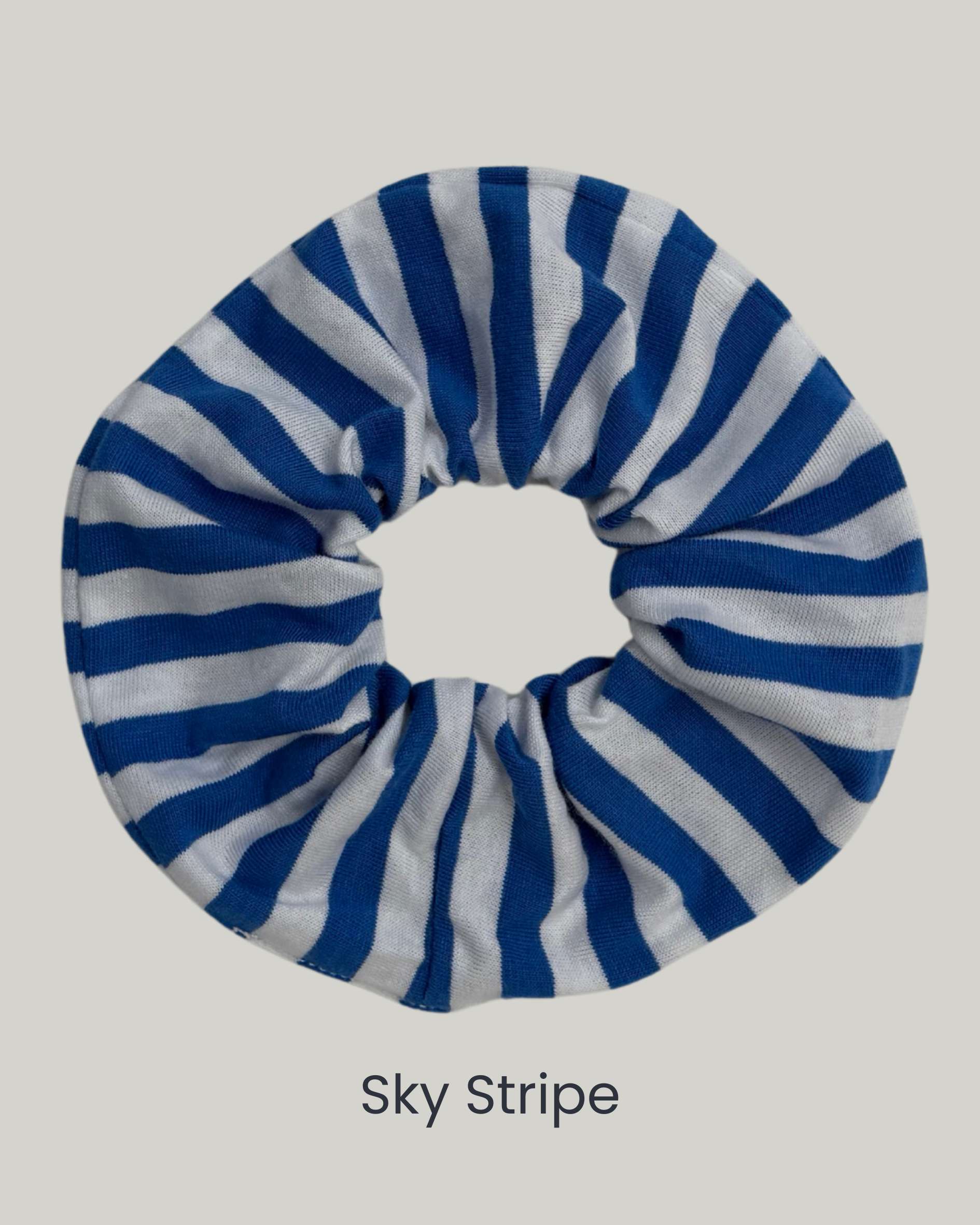 SKY_STRIPE_Scrunchie_with_reused_fabric_remnants