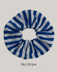 SKY_STRIPE_Scrunchie_with_reused_fabric_remnants