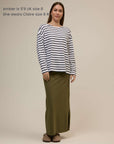 Claire Organic Cotton Dark Olive Skirt
