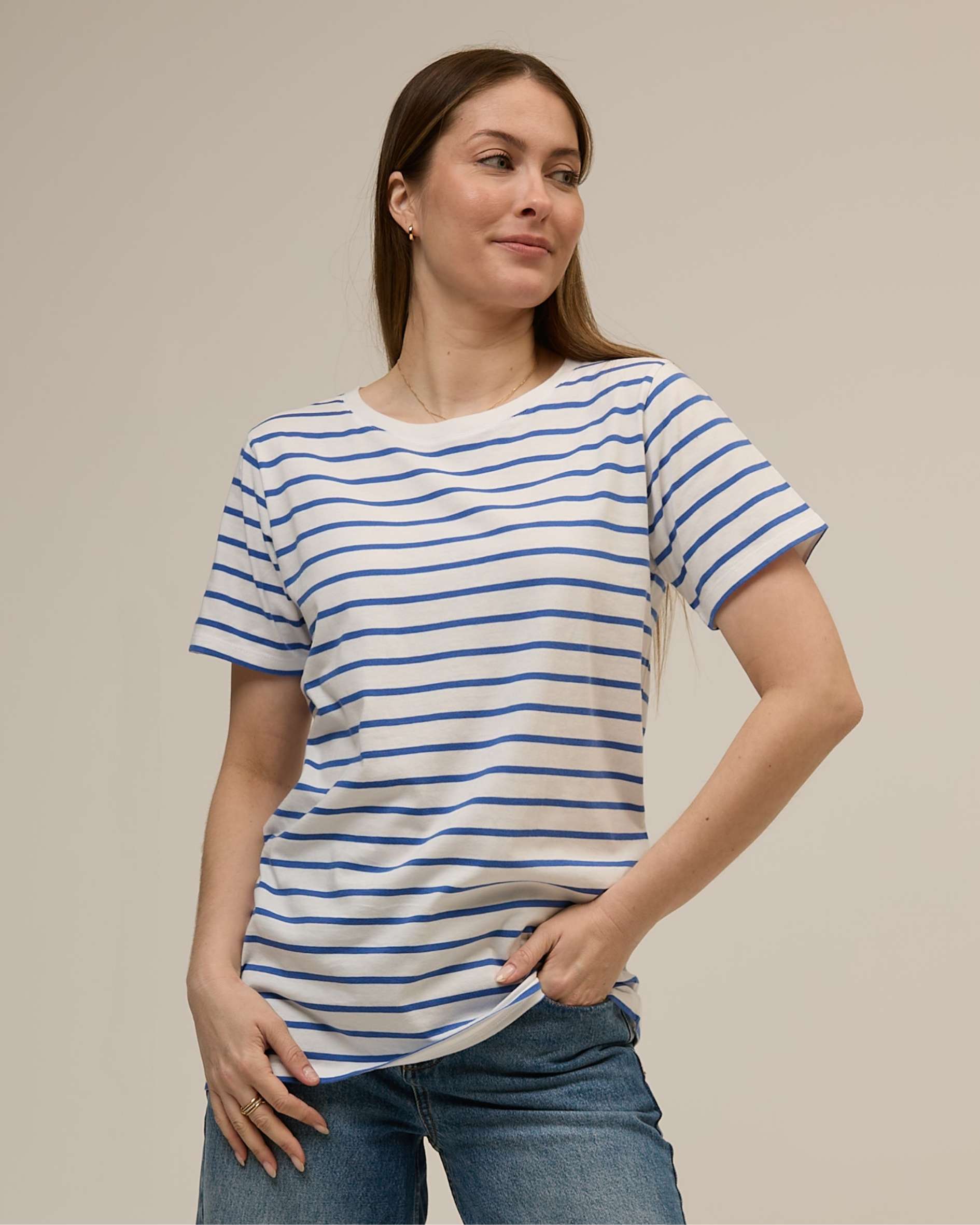 Semi-fitted_low_crew_blue_Breton_t-shirt