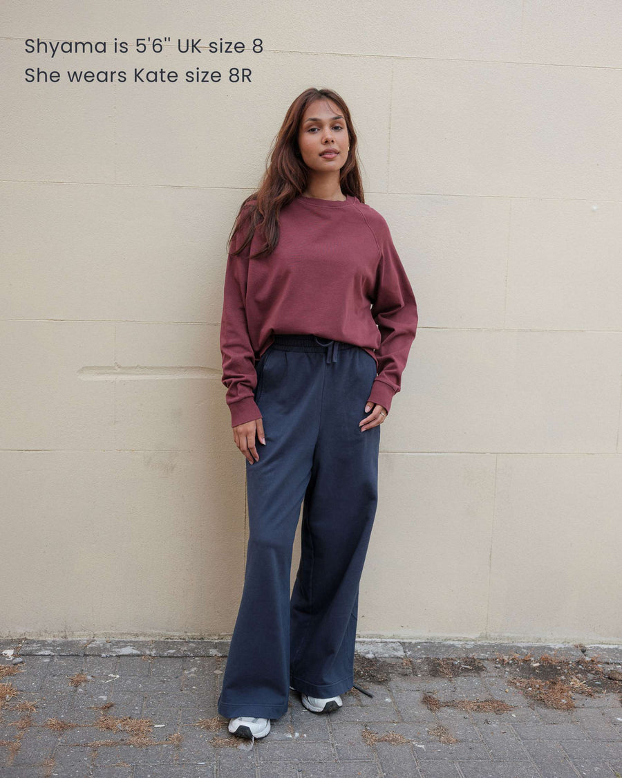 Kate Organic Cotton Vintage Navy Joggers
