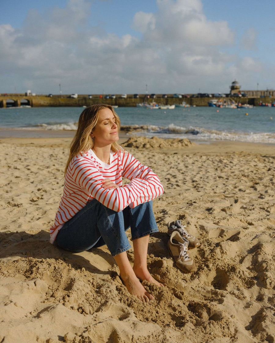 Sonny Red White Stripe long sleeve