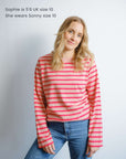 pink stripe tops