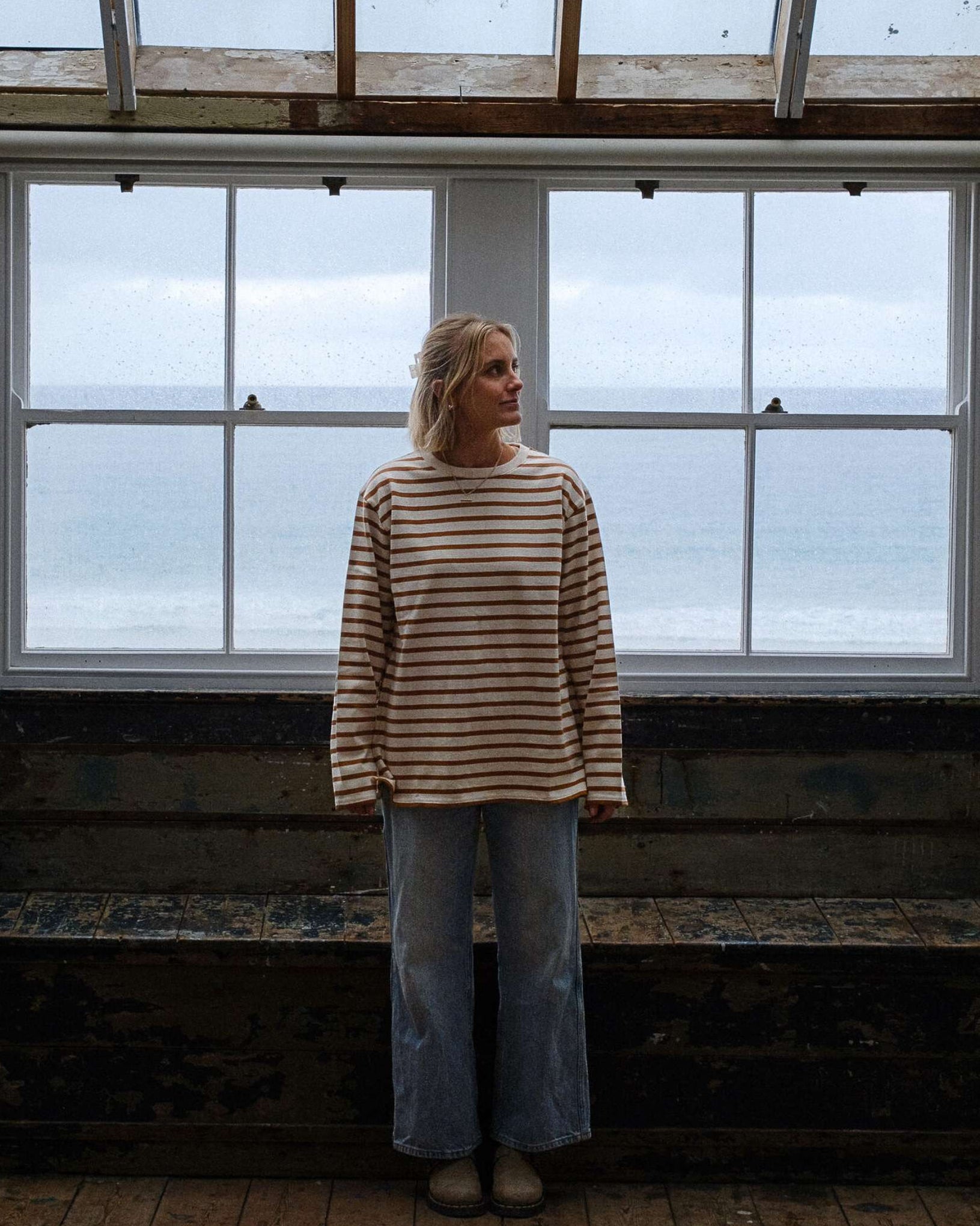 Toffee_brown_Breton_striped_top