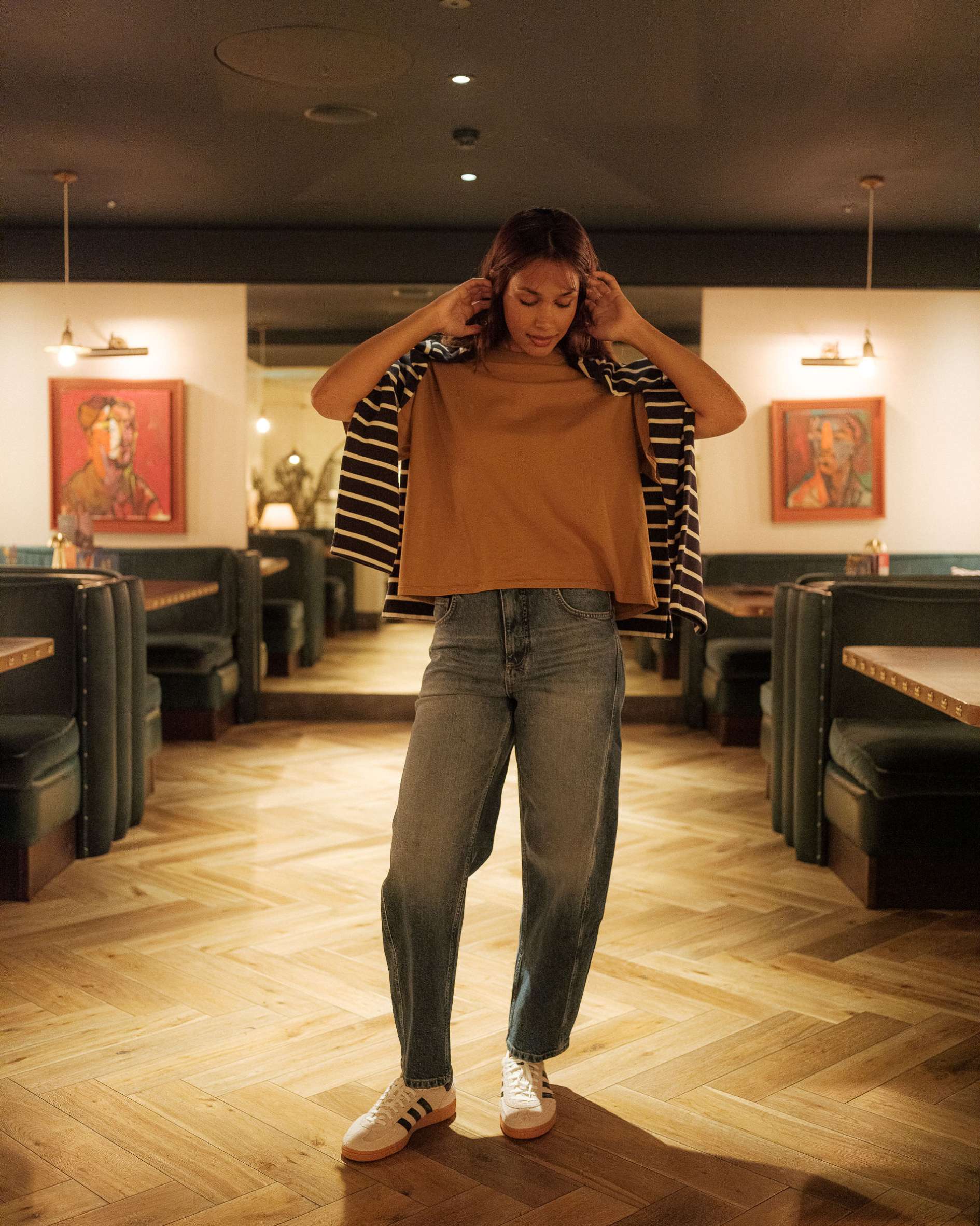 Toffee_coloured_cropped_organic_cotton_t-shirt
