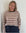 Vanilla cherry and burgundy multistripe top