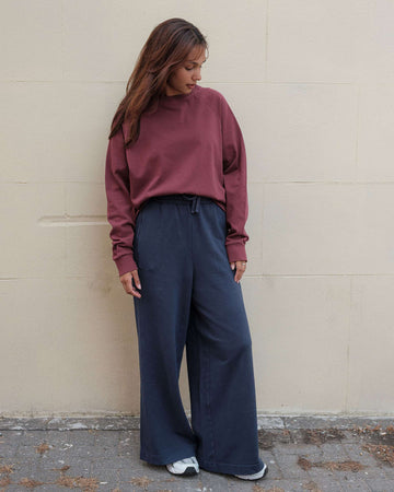 Kate Organic Cotton Vintage Navy Joggers